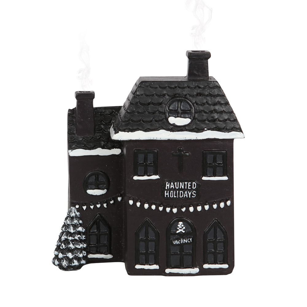 Something Different - Haunted Holiday House Incense burner - Black